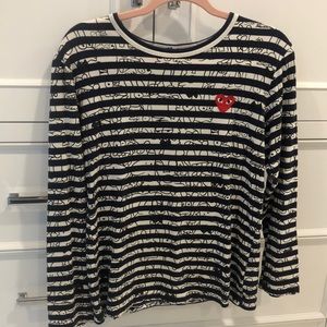 COMME des GARCONS x Matt Groening "Binky & Sheba PLAY" long sleeve shirt size M